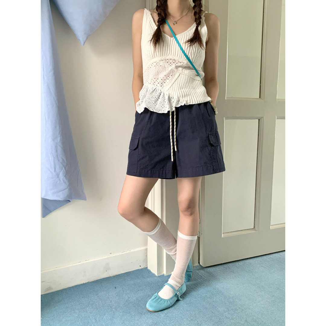 GAGD Japanese-style casual workwear shorts for women, Korean high-waisted loose, slimming, tight-waisted wide-leg shorts GAGD Japanese-style casual workwear shorts for women, Korean high-waisted loose, slimming, tight-waisted wide-leg shorts