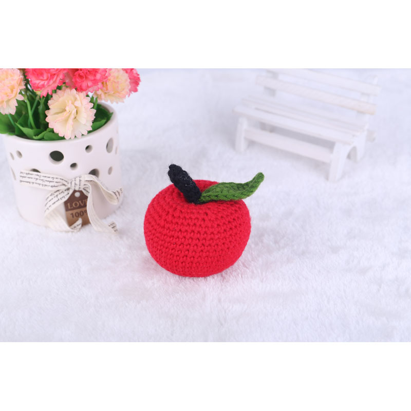 Red little Apple crochet handmade wool DIY material kit manufacturer for sale