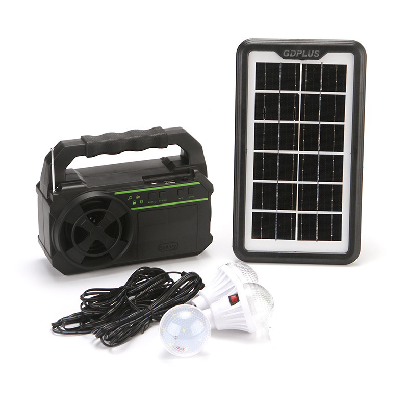 Camping And Outdoor Multi-Functional Portable Emergency Environmentally Friendly Bluetooth Radio Solar Hand-Held Garden Lighting High-Brightness Lamp