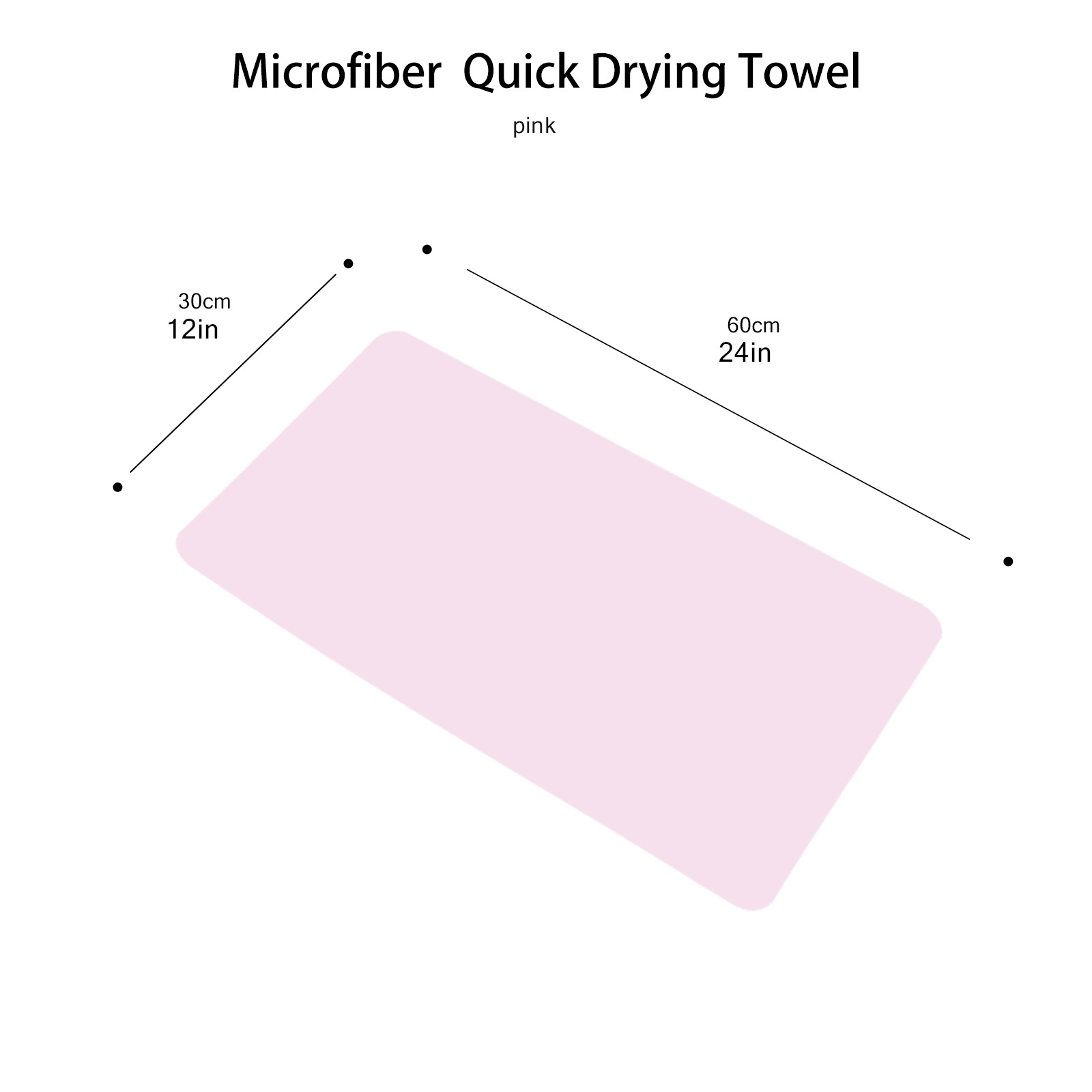 Microfiber Quick Drying Double-Sided Velvet Towel Soft Skin Quick Drying Wicking Sweat Sports Travel Yoga Beach Towel Item Picture
