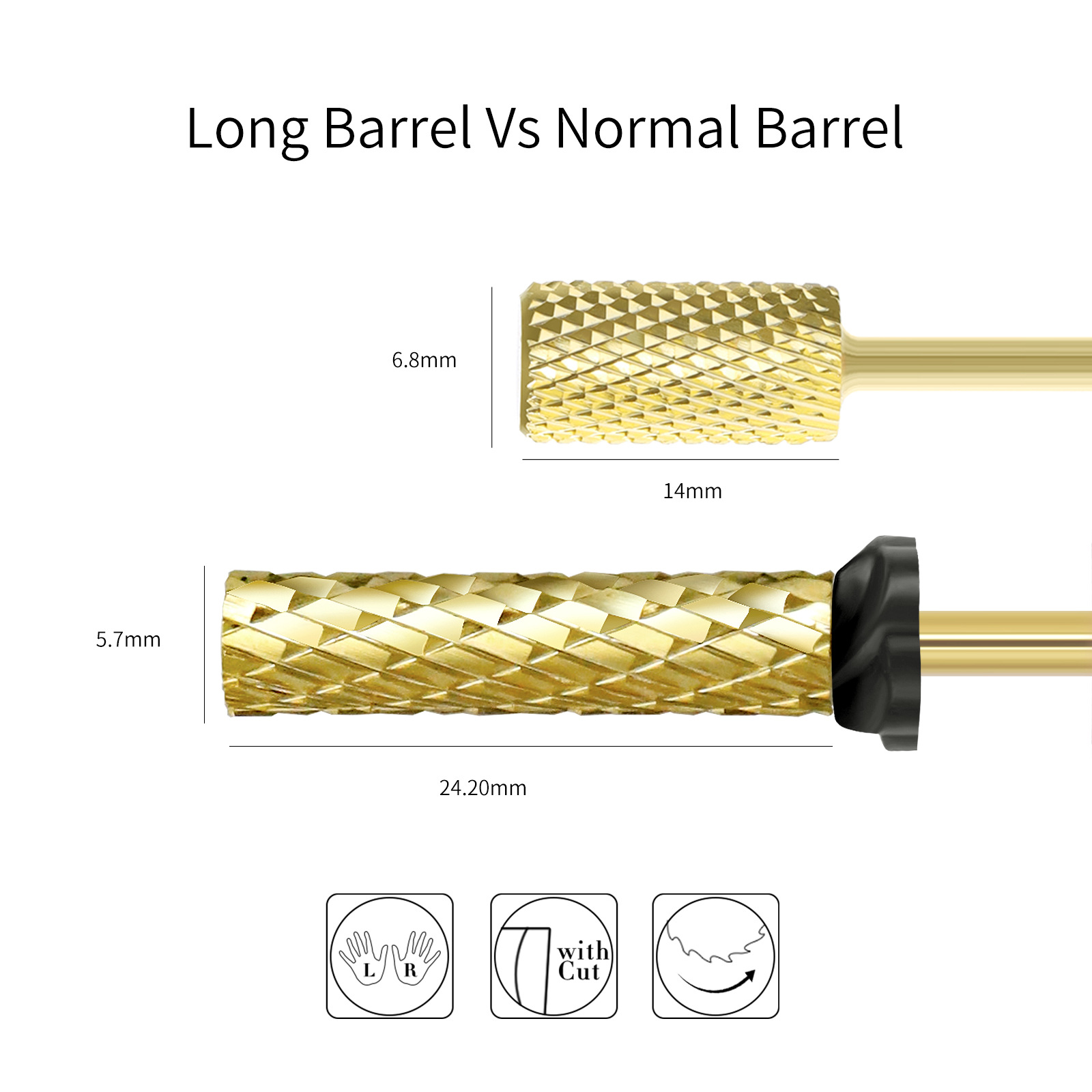 Cross-border exclusive supply of high-quality tungsten steel grinding heads, extra-long cylindrical nail polish grinding heads, quick nail removal factory wholesale Application Scenario