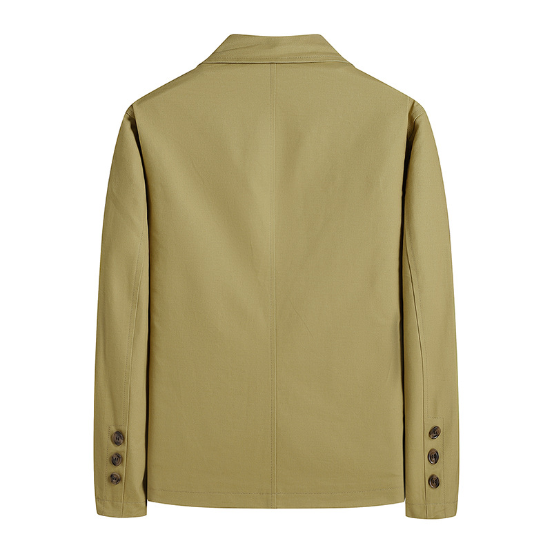 Cross-border foreign trade men's outerwear, spring and autumn men's pure cotton jacket, business casual lapel jacket, top Specification image