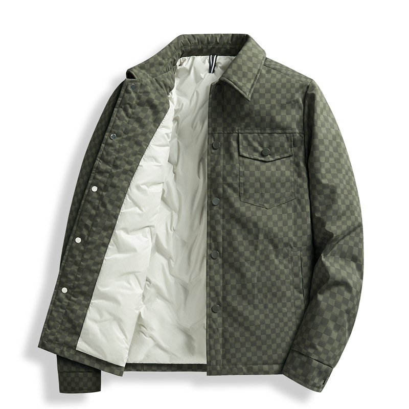 Men's lapel down jacket 2024 Winter new Men's Korean-style slimming youth warm and cold-proof casual jacket Specification image