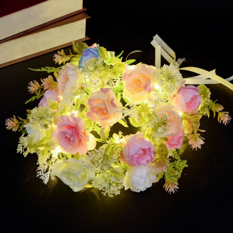 New luminous garland for children, adults, princesses, dazzling headwear, scenic area, festival, photo-taking, fairy, glittering garland headband details Picture
