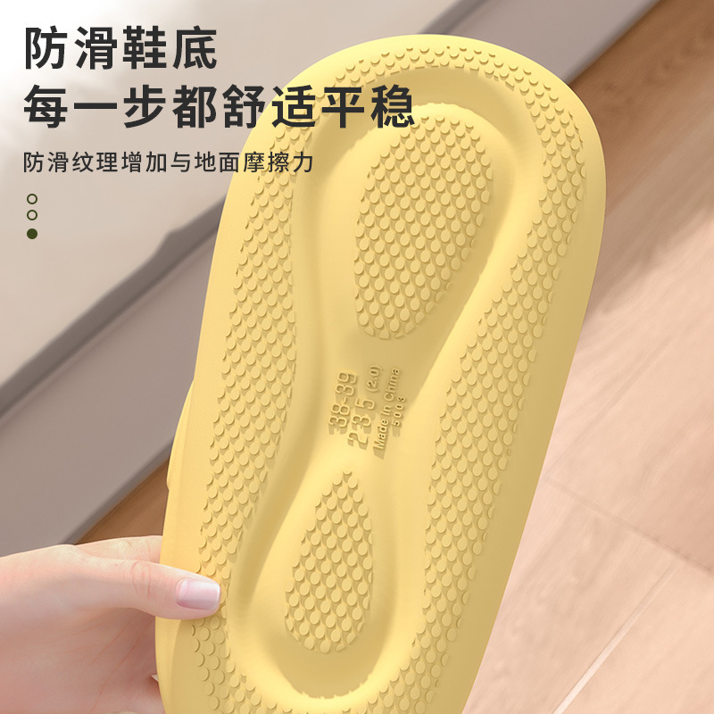Cute cat stereo ear flip-flops Couple home shoes wear non-slip platform flip-flops women summer slippers men details Picture
