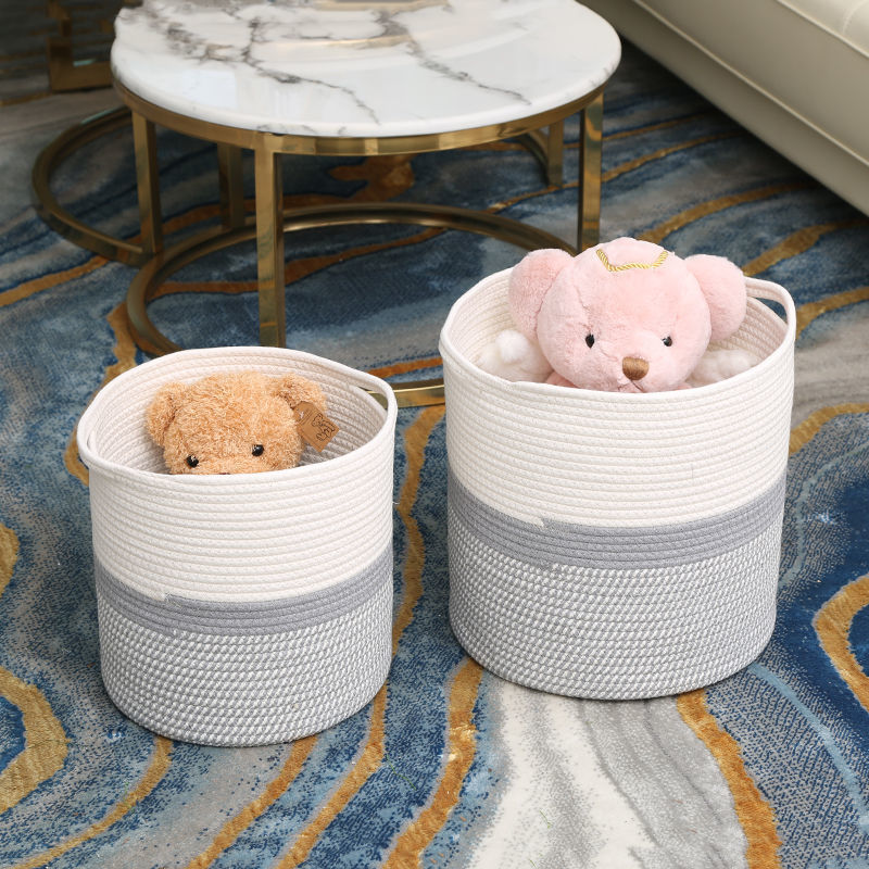 Laundry Basket Imitation Rattan Woven Dirty Clothes Toy Storage Basket Light Luxury Laundry Bucket Household Laundry Basket Woven Basket Specification drawing