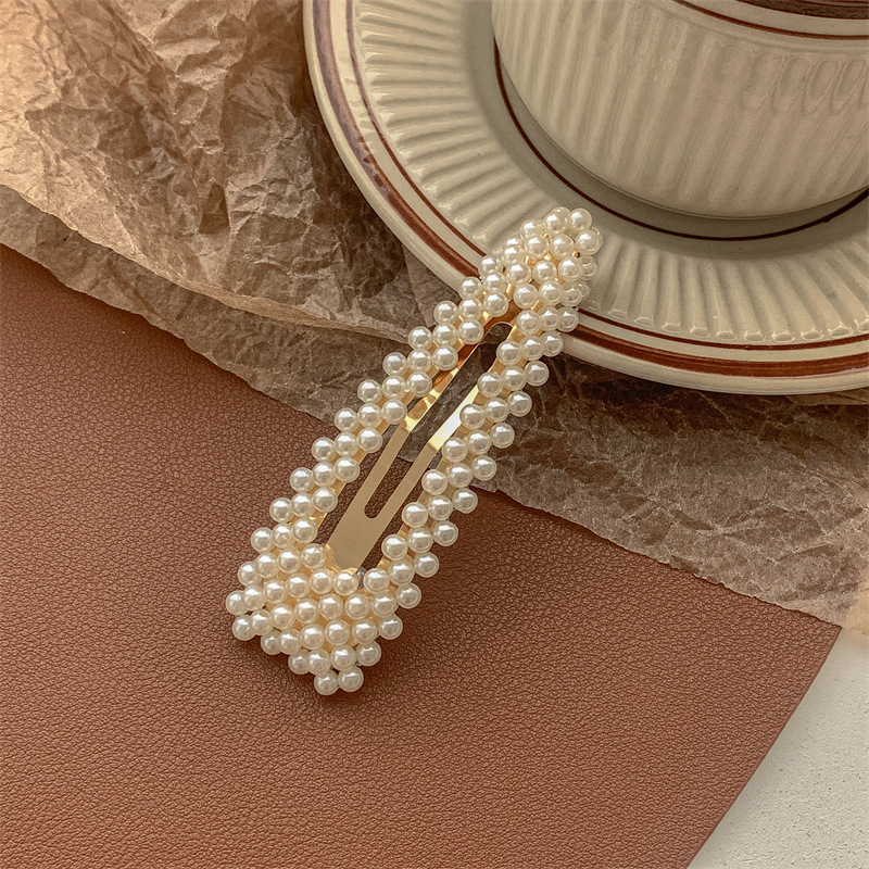 Pearl hair clips, bangs, forehead hair clippers, bb clips, popular one-line hair clips, 2022 new style clip headwear pic 9