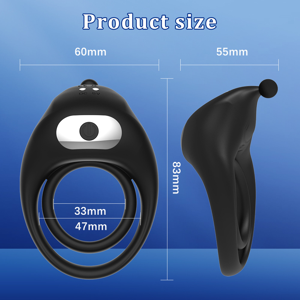 Wireless remote control of Darth Vader Lock Spirit Ring Resonance stimulation for flirting between men and women vibration ring Specification drawing