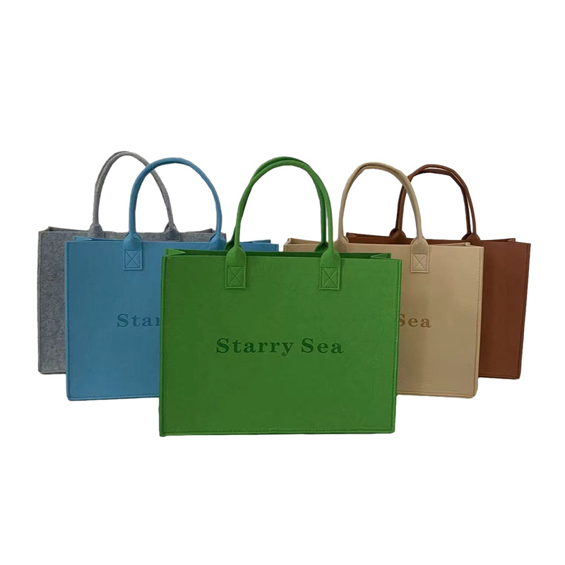 Felt Bag Large Capacity Corporate Gift Shopping Tote Bag With Hand Gift Felt Bag Web Red Envelope Custom Logo Item Picture