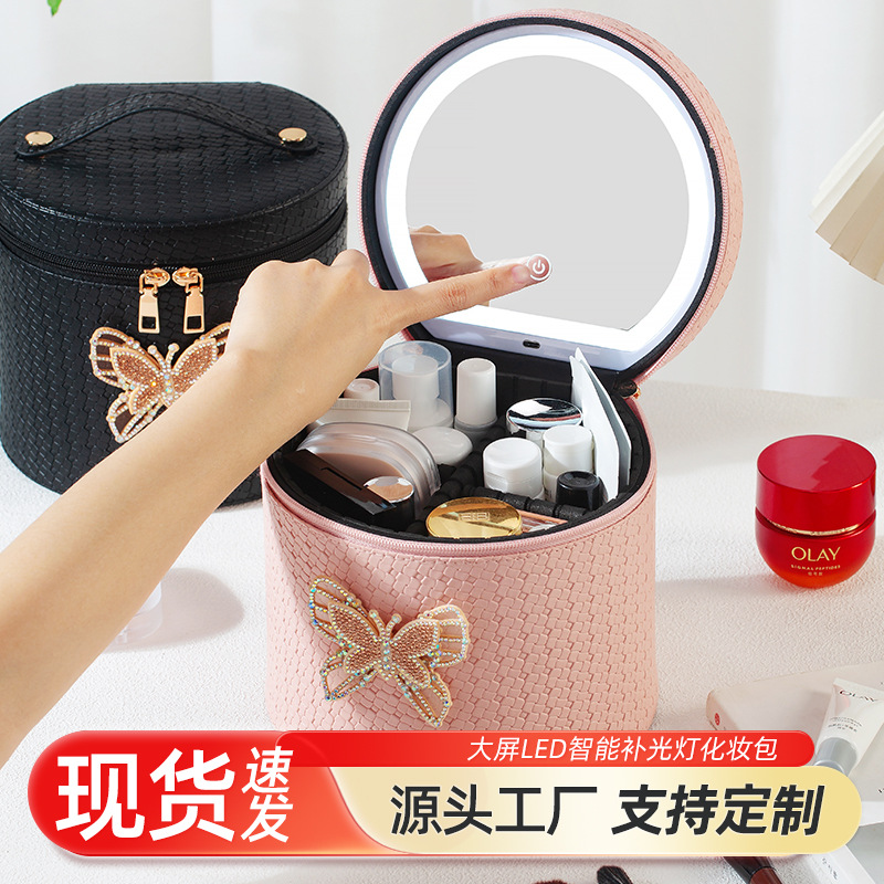 跨境爆款化妆师专用化妆箱子带镜子大容量伴手礼化妆箱makeupbox