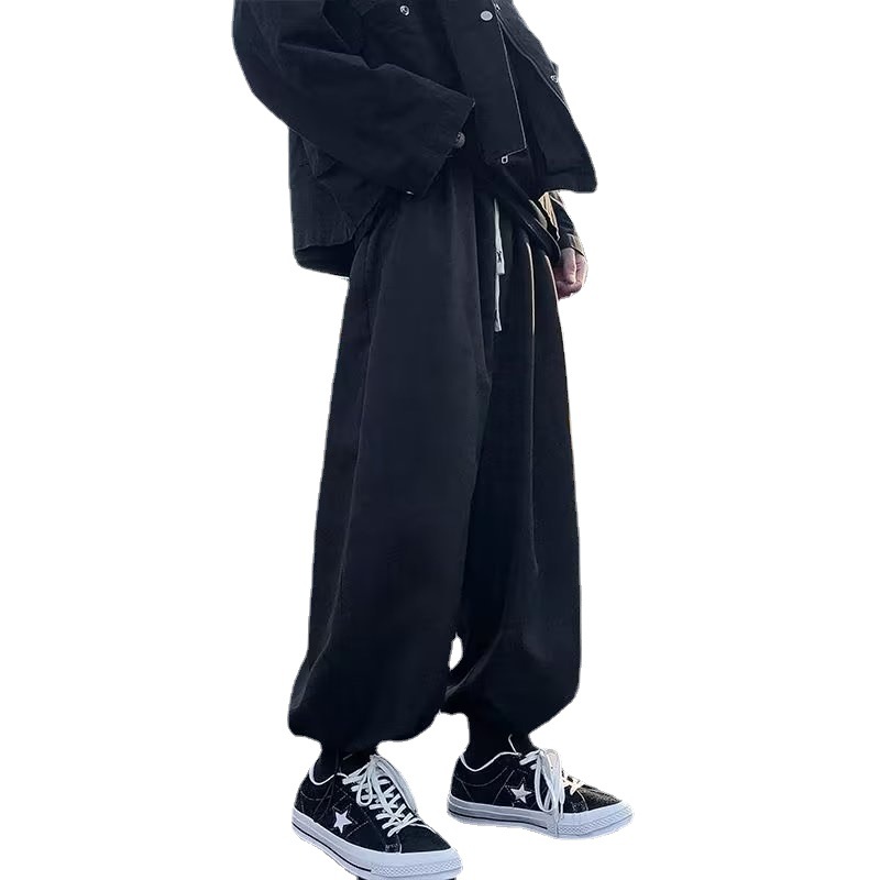 Men's autumn Harun pants, Japanese cityboy wide-leg casual pants, trendy brand straight-leg loose tight-fitting lantern pants Item Picture