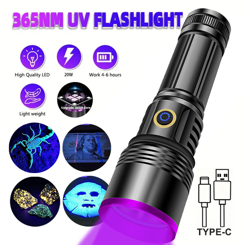 High Power Violet Light 20W Wholesale Uv Black Mirror Jewelry Fluorescent Anti-Counterfeiting Detection 365Nm Violet Light In Stock full figure