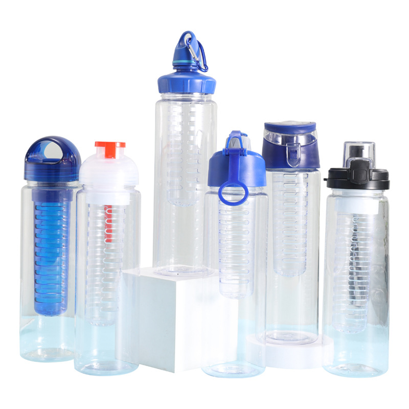 Cross-Border Explosive Plastic Cup Large Capacity Sports Water Cup Tea Separation Plastic Fruit Tea Cup Activity Gift Cup Wholesale Item Picture