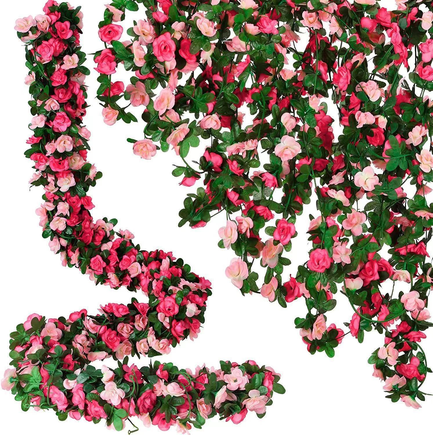 Wholesale of artificial rose vines for wedding decoration arches, air conditioning water pipes, winding and blocking vines, and artificial plant flower vines