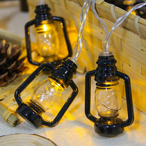 LED light string camping light string kerosene bottle light string retro hanging light atmosphere decorative light battery box kerosene light