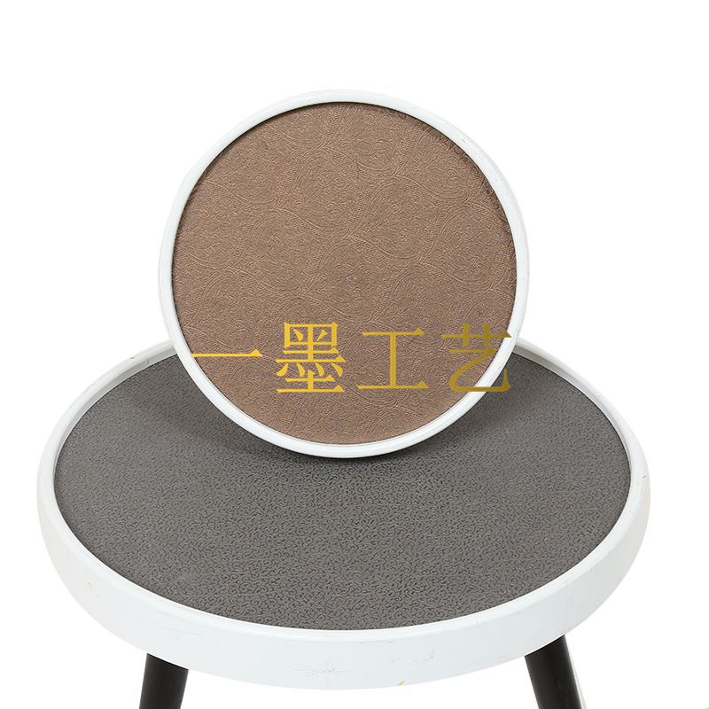 Easy-to-disassemble Nordic leather coffee table set, balcony table, casual round table, creative and popular milk tea shop small coffee table Application Scenario