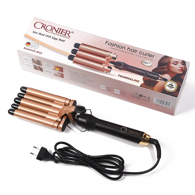 CRONIER CR-2025 Five Tube Curling Iron Water wavy egg roll Electric Curling iron Lazy Curling iron Item Picture
