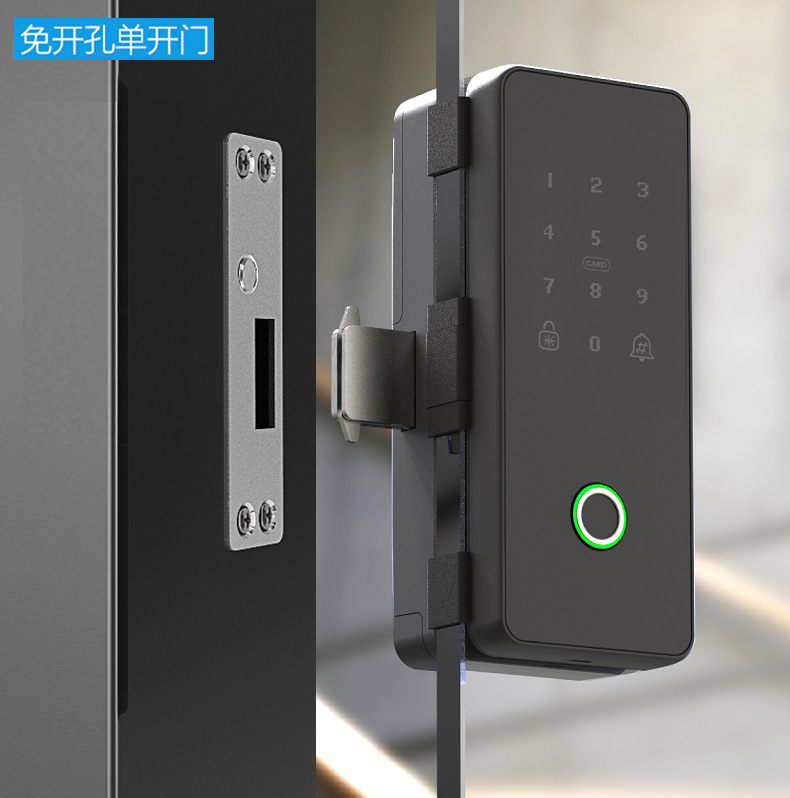 Factory wholesale foreign trade office single and double opening glass door locks TTLOCK all-in-one locks fingerprint smart combination locks details Picture