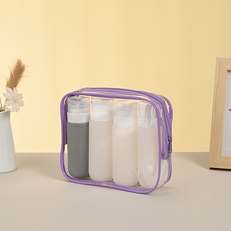 Transparent Makeup Bag Packaging Bottle Multi-Color Bag Portable Travel Toiletry Bag Pvc Large Capacity Storage Bag Manufacturers Wholesale details Picture