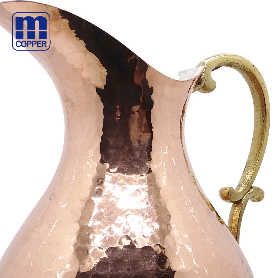 M® Light Luxury Hammer Point Large Capacity Pure Copper Cold Kettle 100% Pure Copper Juice Cup Yogurt Pot Application Scenario