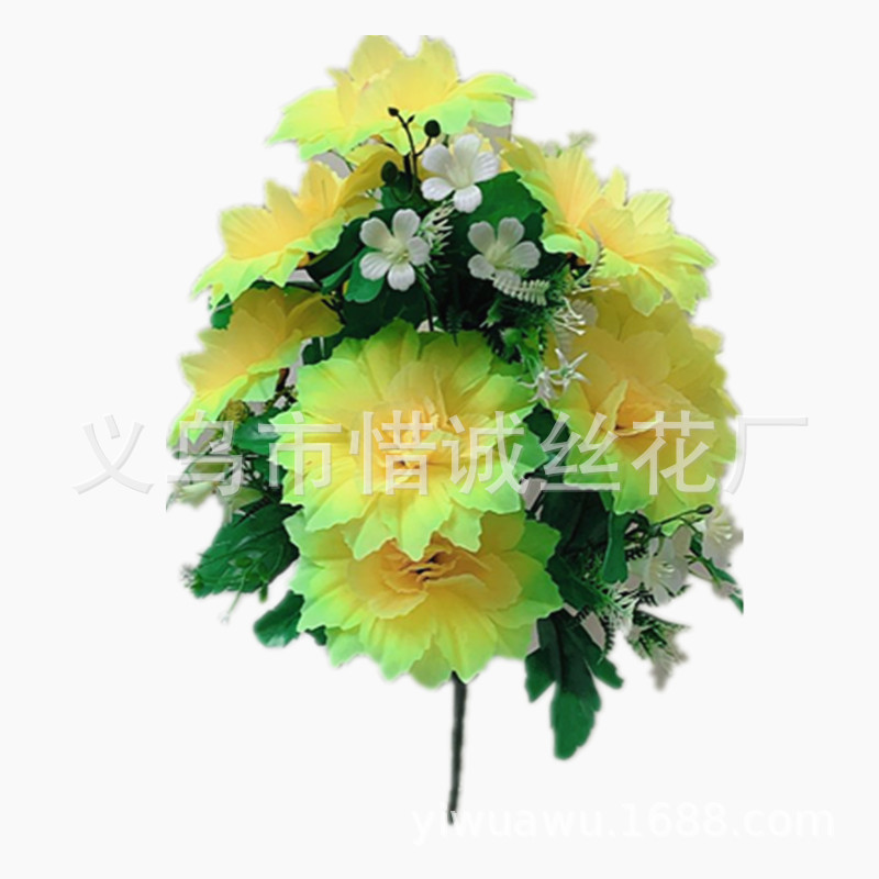 Direct sales of 18-head artificial rose indoor and outdoor decorative flower art for Qingming Festival ancestral worship from the manufacturer Item Picture