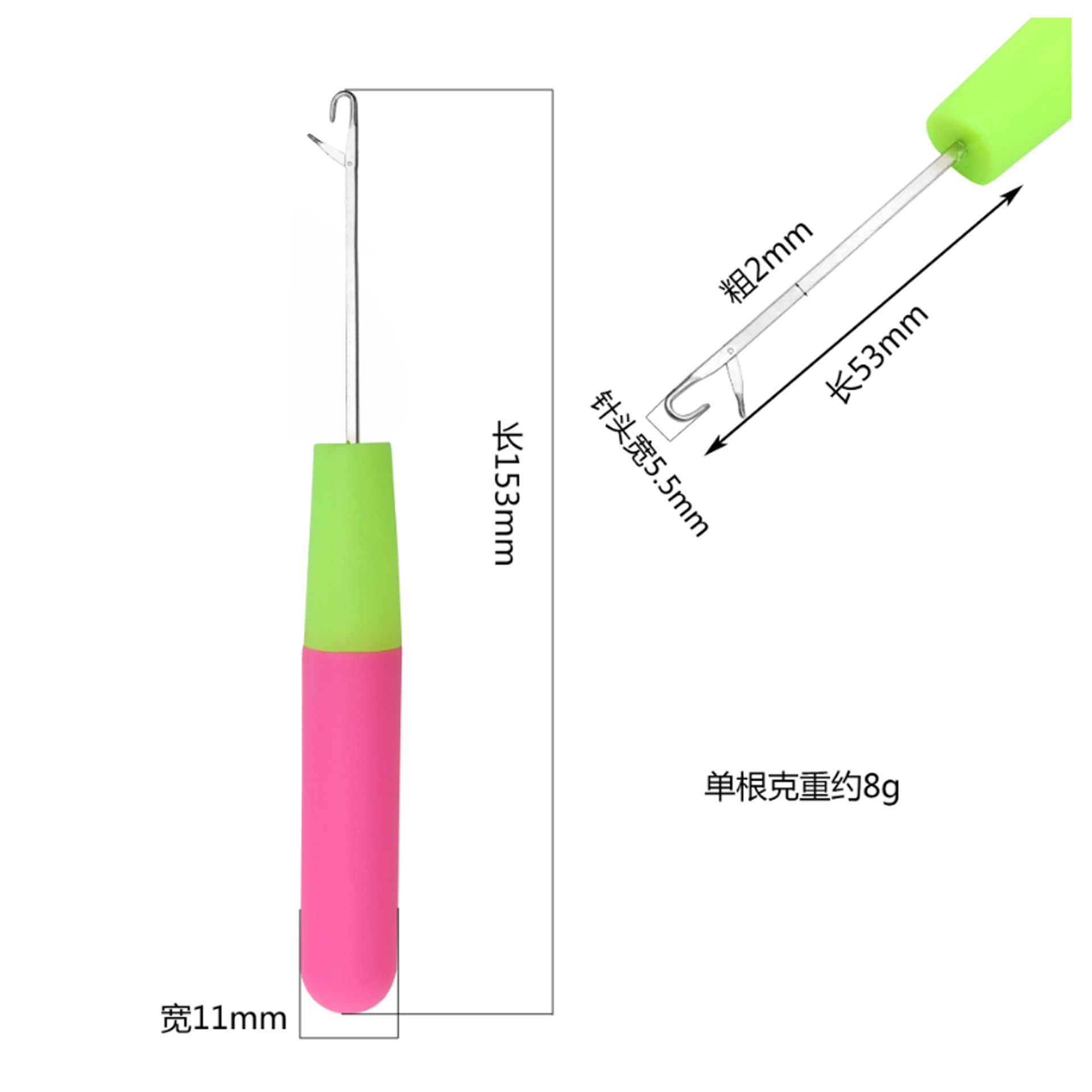 Wig dreadlocks Hair extension crochet five-piece plastic crochet CIJ crochet set Hair extension tool crochet Application Scenario