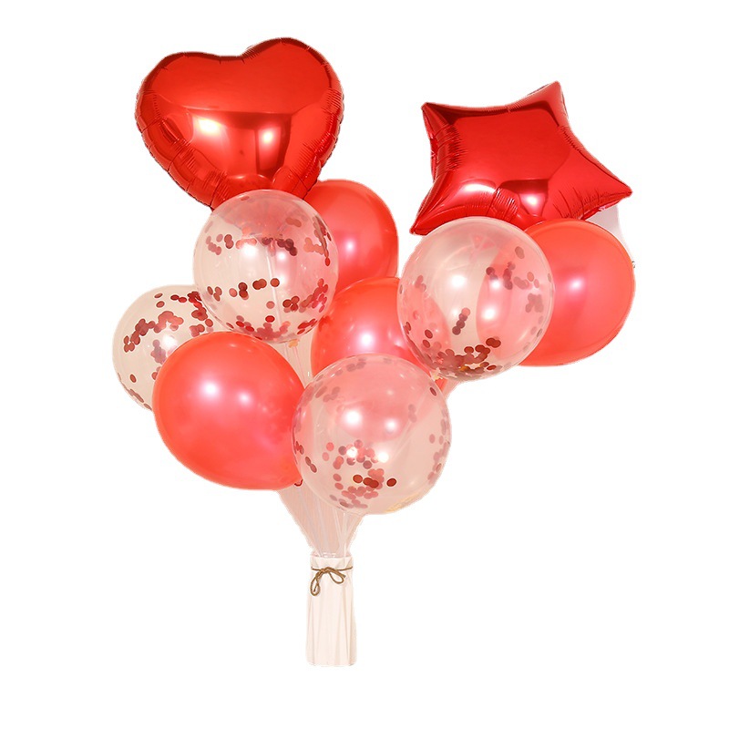亚马逊乳胶气球套装爱心彩色气球派对气氛装饰品情人节网红波波球详情图5