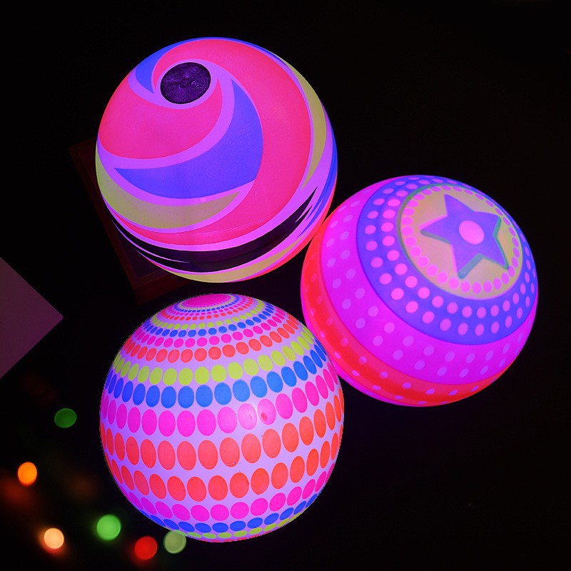 Luminous cordless leather ball net red stall cordless fitness ball football flash basketball inflatable toys wholesale for children full figure