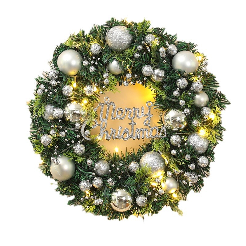 2023 New Christmas Wreath 30/40 Christmas Door Hanging Vine Ring Mall Hotel Window Hanging Christmas Dress Item Picture