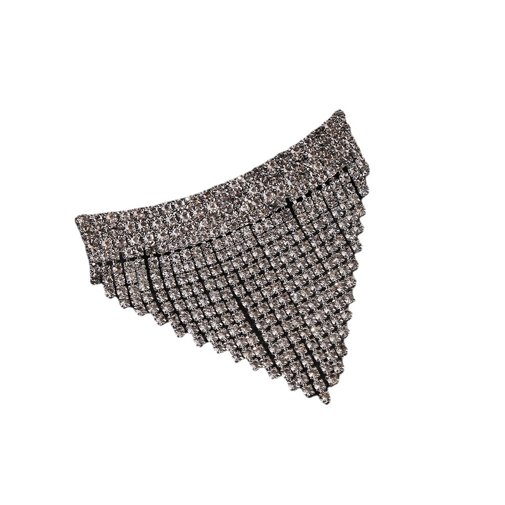 Self-owned brand super sparkle personality Xiaoxiang elegant tassel brooch, versatile and elegant bow oil drip brooch, women's full diamond jewelry, elegant tassel brooch 001, other accessories Item Picture