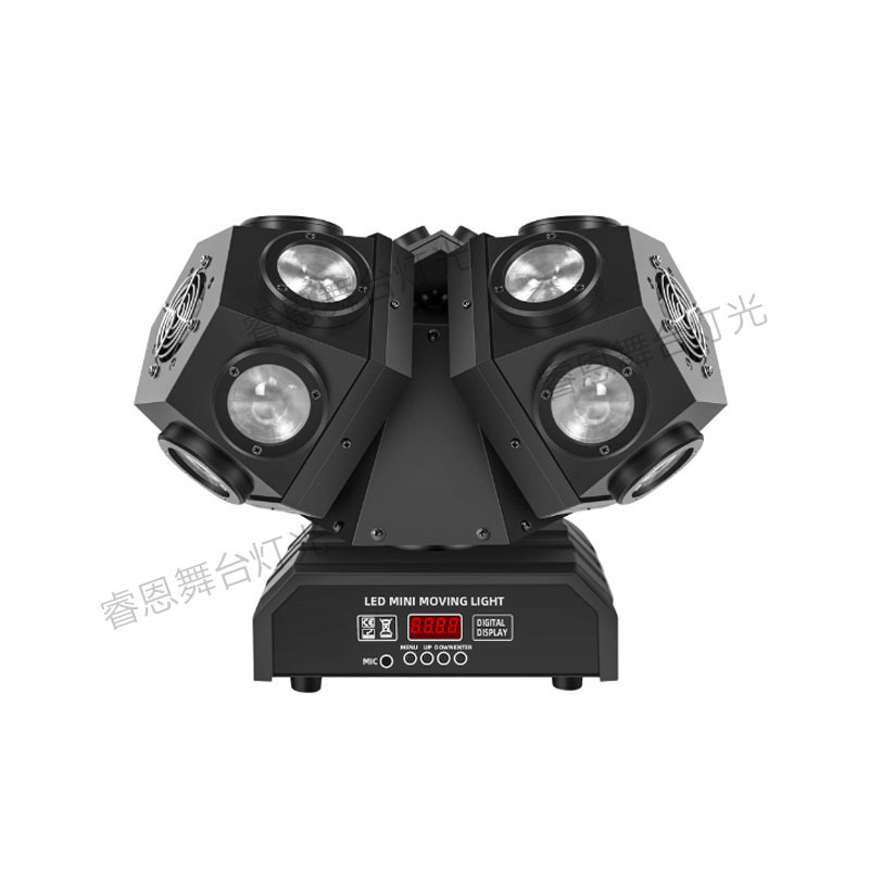 Three-head beam moving head light, ambient light, home KTV, seven-color rotating light, laser light, laser light, bar and bar Item Picture