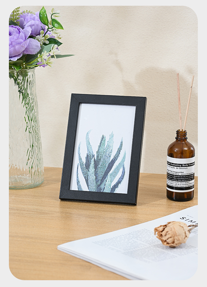 木质简约相框摆台画框挂墙5寸6寸7寸8寸10寸A4手工照片墙相框批发详情13