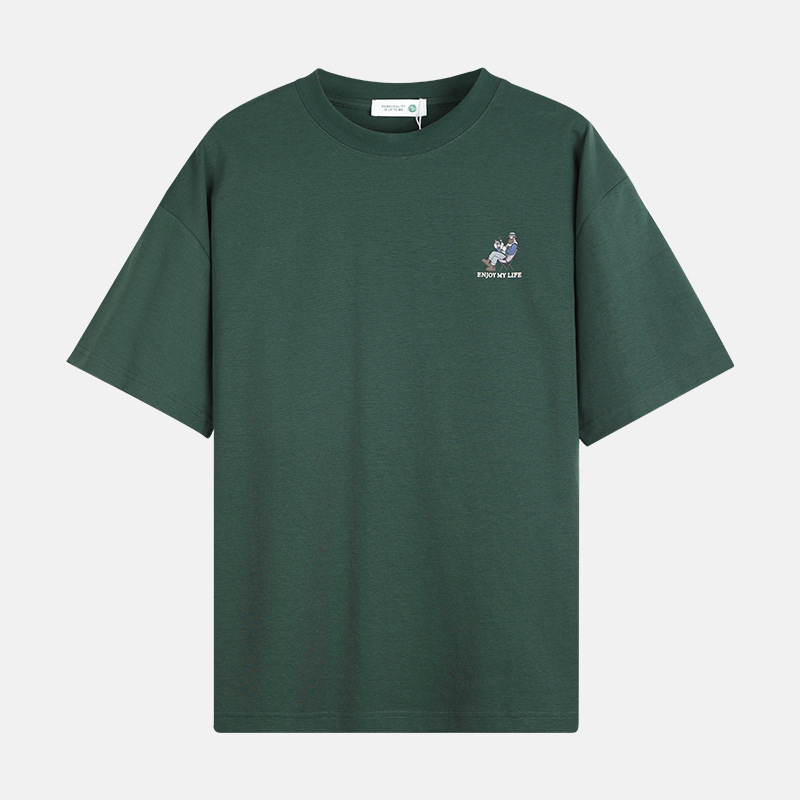 T恤/POLO衫/服饰男式短袖时尚/t恤男士短袖潮流/男士T恤批发白底实物图