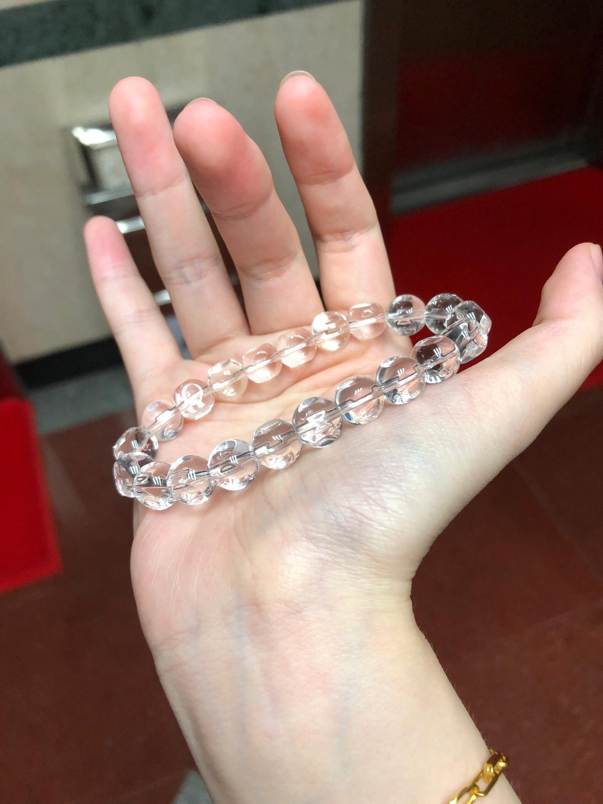 巴西天然白水晶冰块手链十A净水六方棱柱糖块简约百搭男女手串饰品详情11