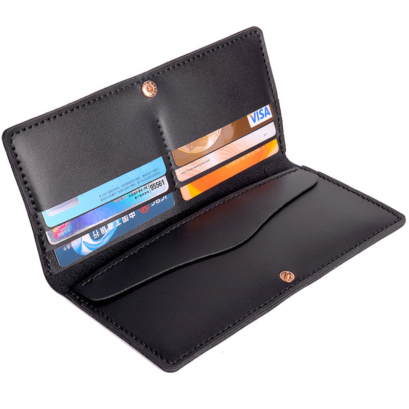 头层牛皮长款白底实物图