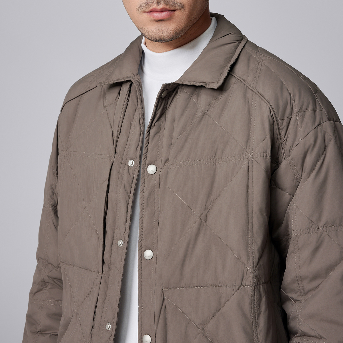Momek Men's simple lapel down jacket for men 2024 Winter New Style Light and thin faux two-piece men's coat 88622 Specification image