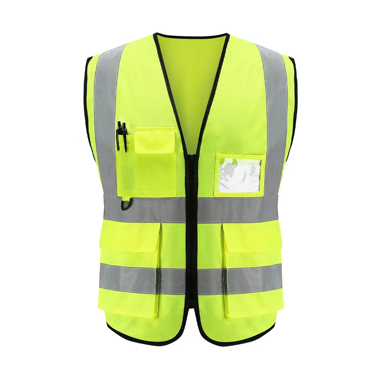 Multi-pocket reflective vests, reflective vests and reflective suits are in stock for safety construction projects, transportation and factories Item Picture