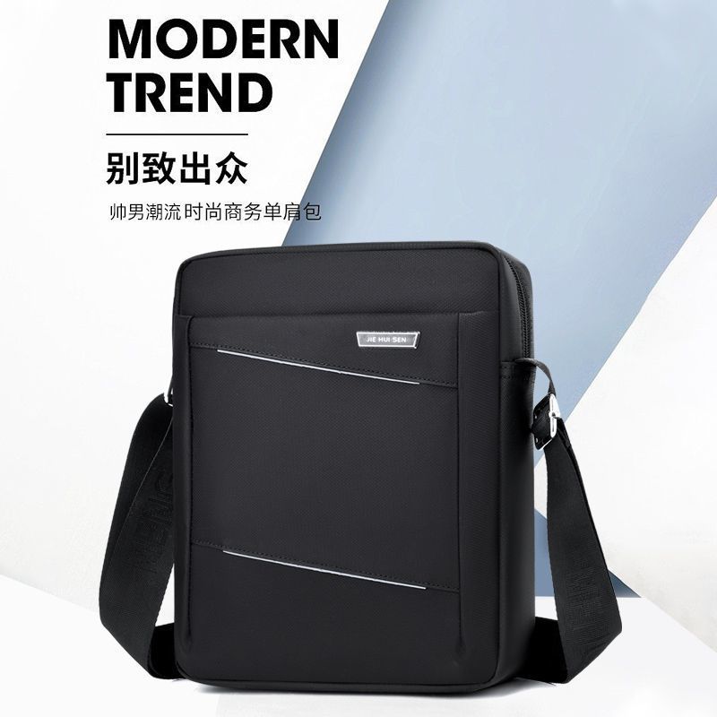 New men's durable, wear-resistant and waterproof Oxford canvas business document sports and casual crossbody single-shoulder wallet backpack details Picture