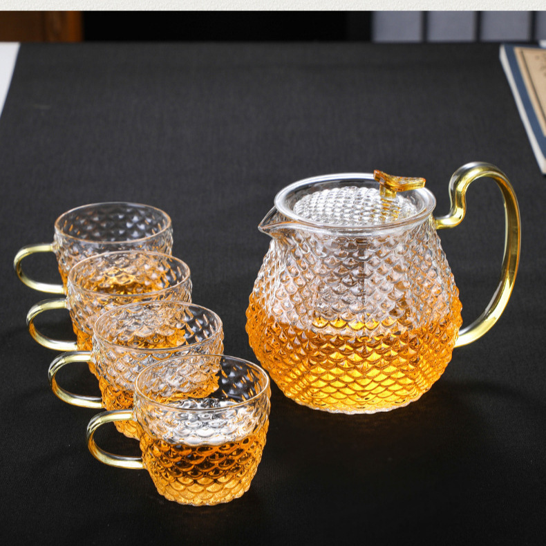 Creative and distinctive teapots, heat-resistant flower teapots, multi-color cups, daily health-preserving teapots, gift tea sets