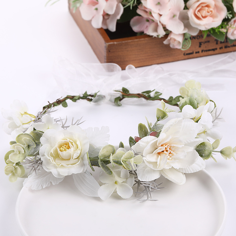 Garland head accessories, hair flowers, hair ornaments, wreaths, hair bands, seaside vacation, children's performance props, headwear Application Scenario