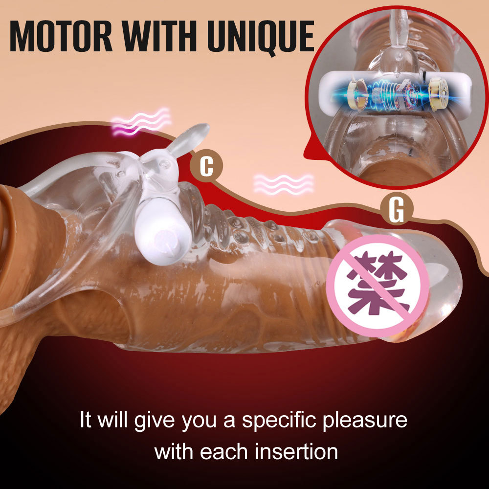 Men's Wolf tooth braces, lengthened and thickened, vibrating crystal braces, adult sex products, men's products Specification drawing