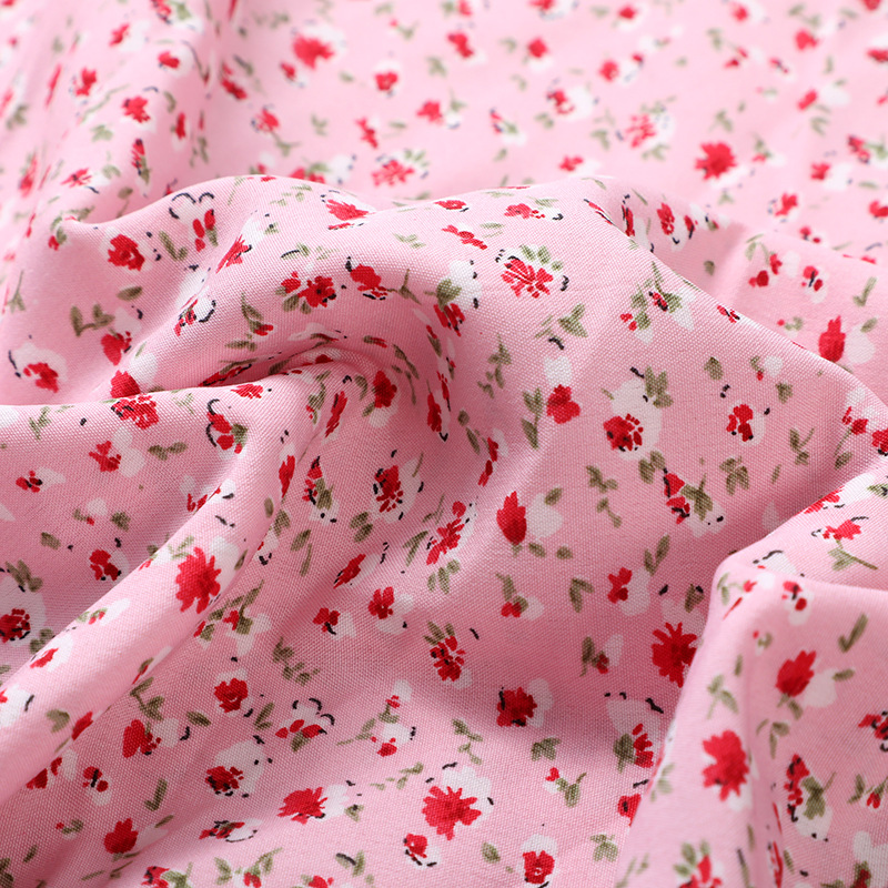 Spring and summer new small floral print plain chiffon fabric ancient costume Hanfu printed fabric DIY decorative fabric Specification image