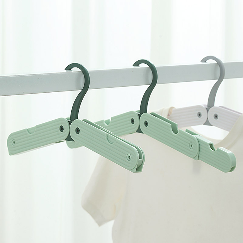 Folding hanger travel thickened portable hanger socks underwear drying rack telescopic hanger storage device details Picture
