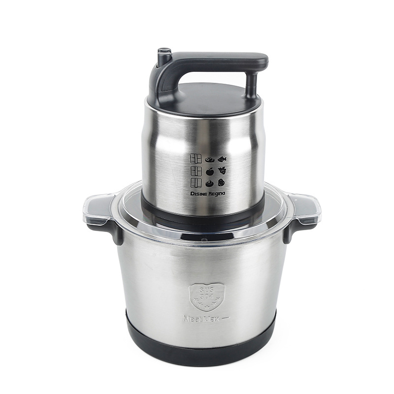 8L Foreign Trade Meat Grinder, Multi-Functional And Durable Garlic Paste Item Stirring And Mincing Food Processor, Stainless Steel Specification drawing