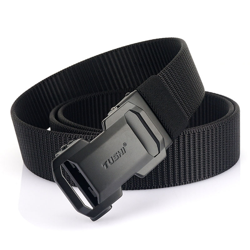 New men's casual and versatile self-locking nylon belt, outdoor training workwear belt manufacturer wholesale belt Application Scenario