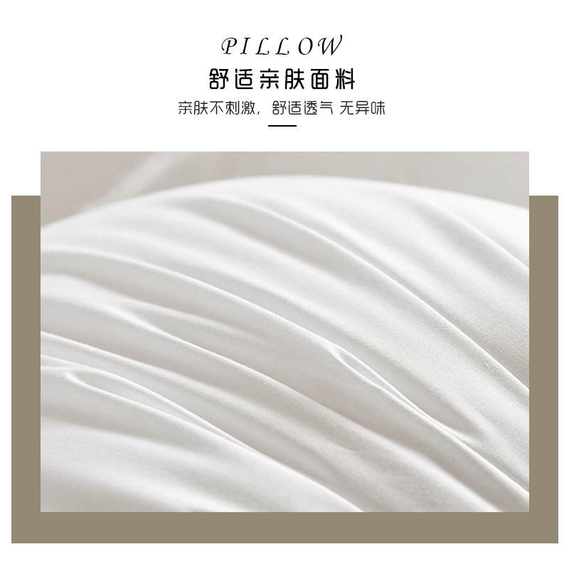 Wholesale of pp cotton brushed fabric pillow cores, slow-rebound feathered cotton non-woven fabric pillow cores, a pair of square all-cotton pillows Specification image