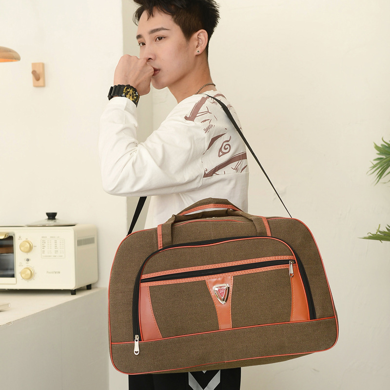 Bolsa de viaje bolsa de equipaje de gran capacidad para hombres de corta distancia viaje de negocios bolsa de lona de mano plegable fuera de movimiento bolsa de trabajo details Picture