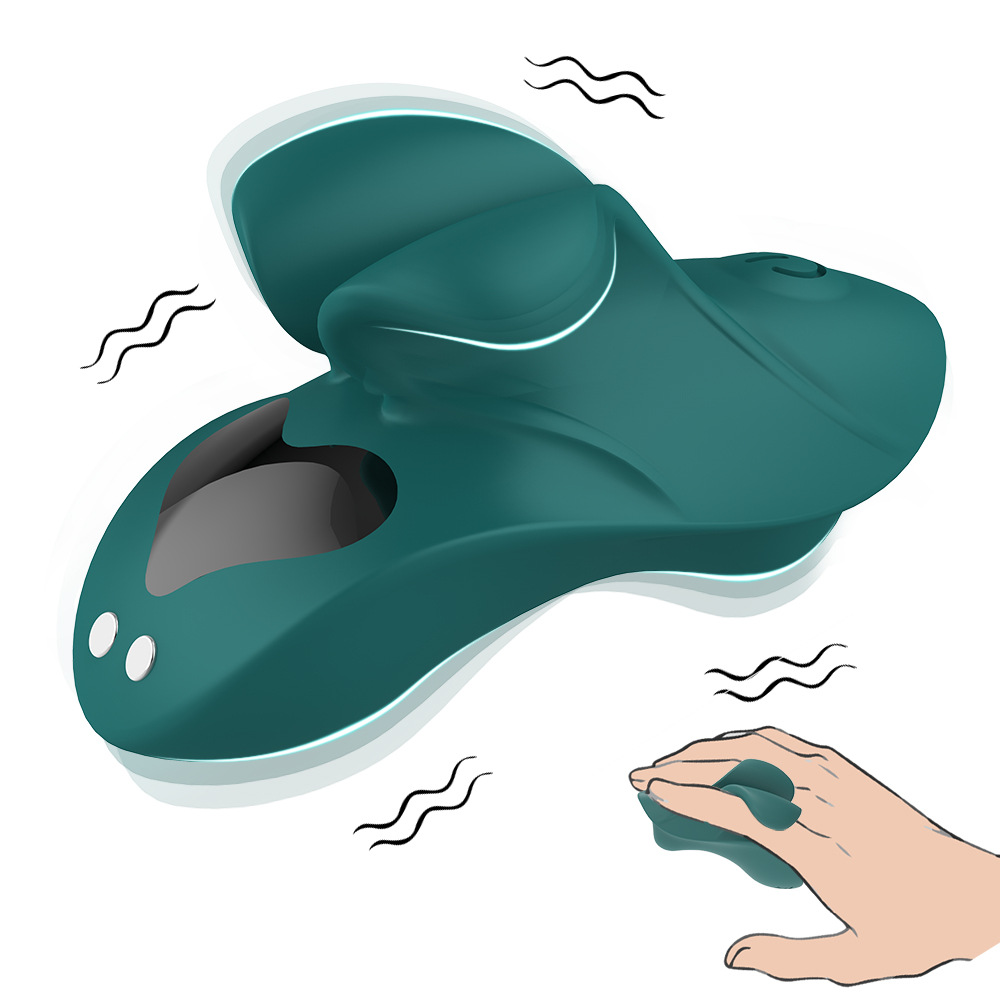 New silicone 9-frequency vibrating finger vibrator masturbation device for adults full figure