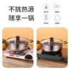 Stainless steel soup pot with lid, food-grade thickened stainless steel pot, household soup pot, induction cooker, gas universal Application Scenario