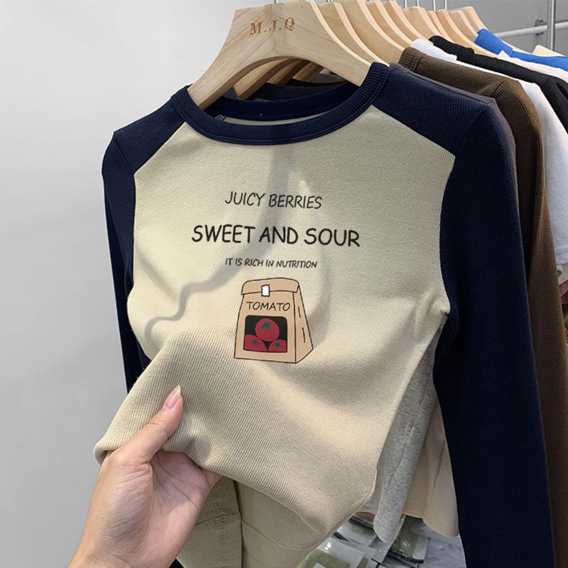 260g高弹秋冬新款女童长袖t恤加厚打底衫中大童修身显瘦保暖上衣详情8